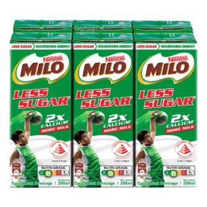 Milo Chocolate Malt Milk UHT Packet Drink -Less Sugar