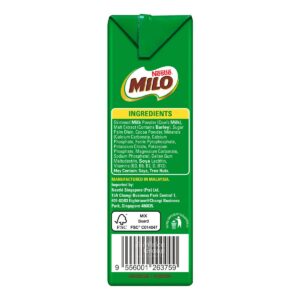 Milo Chocolate Malt Milk UHT Packet Drink - Less Sugar