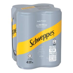 Schweppes Carbonated Can Drink - Soda Water