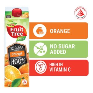 F & N Fruit Tree Fresh No Sugar Added Juice - Orange