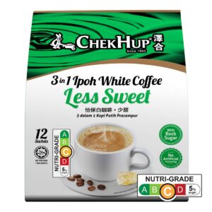 Chek Hup 3 in 1 Instant Ipoh White Coffee - Less Sweet