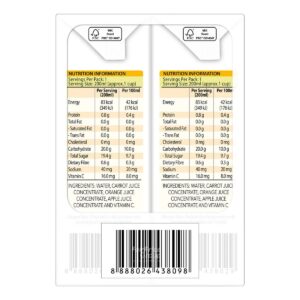 Marigold 100% Packet Juice - Carrot Mixed Fruits