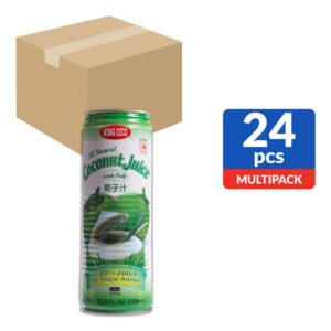Wong Coco Coconut Juice With Pulp Can Drink - No Sugar Added