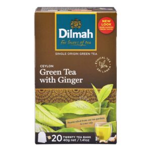 Dilmah Pure Ceylon Tea Bags - Green Tea with Ginger