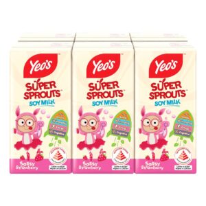 Yeo's Super Sprouts Soy Milk - Strawberry