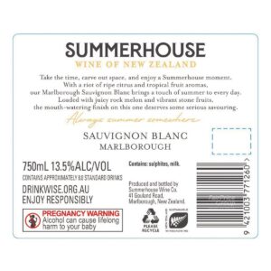 Summerhouse Marlborough White Wine - Sauvignon Blanc