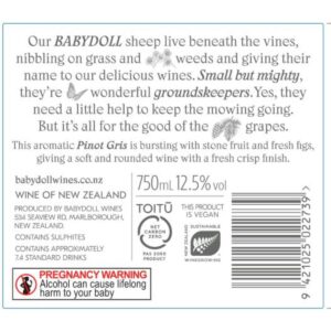 Babydoll Pinot Gris New Zealand White Wine 2023