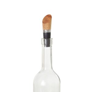 Ad Hoc Silicone Bottle Stopper With Wooden Handle