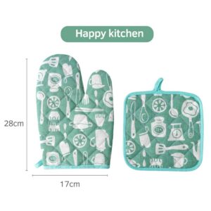Sweet Home Heat Resistant Glove Set - Happy Kitchen