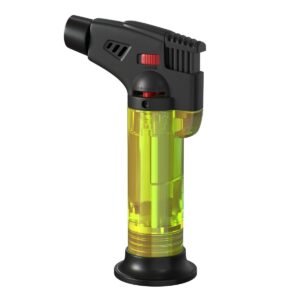 Amark Windproof Torch Lighter with Base (Yellow)