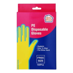 HomeProud PE Disposable Gloves - Free Size