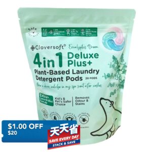 Cloversoft 4 in 1 Deluxe Plus+ Laundry Capsules - Eucalyptus