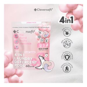 Cloversoft 4 in 1 Laundry Capsules - Rose Grape