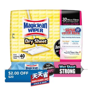 Magiclean Wiper Floor Cleaning Sheet - Dry + Wet (Strong)