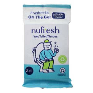 NuFresh Personal Toilet Wipes - Fragrance Free