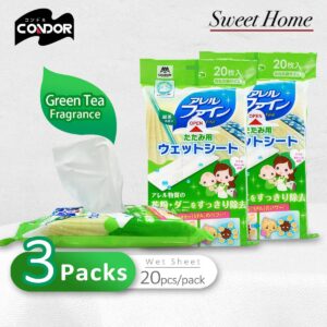 Condor Satto Wet Wipes 20 Sheets/pack - Green Tea