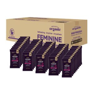 natural & organic Portable Feminine Flushable Wipes 50 packs