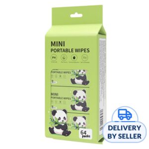 Mini Portable Wet Wipes (Panda) - Green