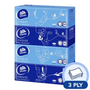 Vinda Deluxe 3-ply Facial Tissue Box