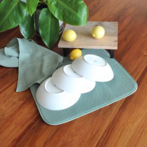 White Magic Eco Cloth Anti-Bacterial Dish Drying Mat - Olive