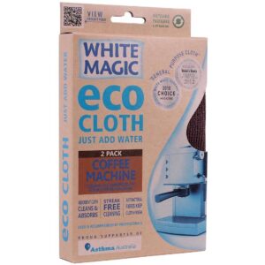 White Magic Eco Cloth Coffee Machine Cleans with Just Water