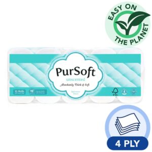 PurSoft Bathroom Tissue Roll - Unscented (4-Ply)