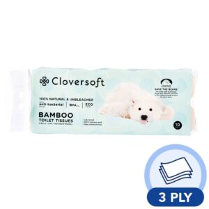 Cloversoft Plant-Based Unbleached Bamboo Toilet Tissues Roll