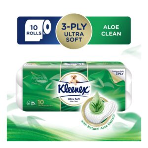 Kleenex Toilet Tissue Rolls - Ultra Soft Aloe Clean