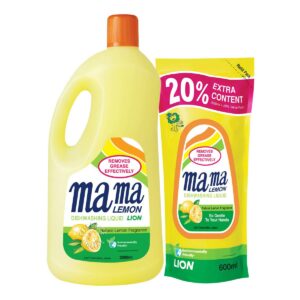 Mama Lemon Dishwashing Liquid & Refill - Natural Lemon