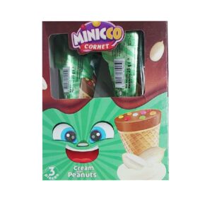 Minicco Cornet Wafer Biscuit – Choco Cream with Peanuts
