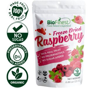 Biofinest Freeze-Dried Raspberry Snack Organic Fruit No Sugar