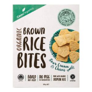 Ceres Organics Brown Rice Bites - Sour Cream & Chives