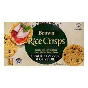 Want Want Brown Rice Crisps - Cracked Pepper & Olive
