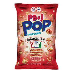 Peanut Butter & Jelly Pop Smuckers & Jif Popcorns - Strawberry