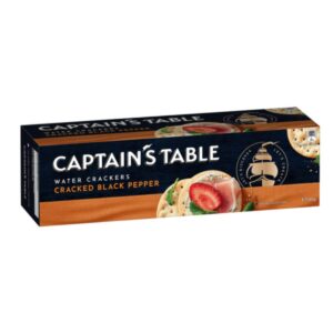 Captain's Table Water Crackers - Black Pepper