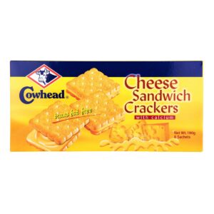 Cowhead Sandwich Crackers with Calcium - Cheese