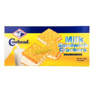 Cowhead Sandwich Crackers with Calcium - Milk
