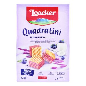 Loacker Quadratini Crispy Wafers - Blueberry Yoghurt