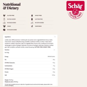 Schar Vanilla Creams Cookies Sugar free, Gluten Free
