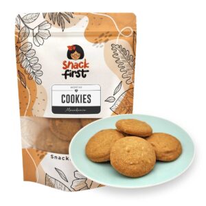 SnackFirst Worthy Macadamia Cookies - Less Sweet, Nutty Snack