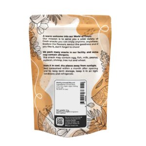 SnackFirst Worthy Almond Biscotti -Less Sweet, Healthy Snack