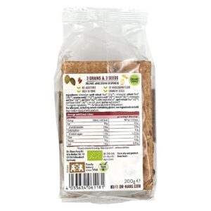 Dr Karg Organic Vegan Crispbread 3 Grains & 3 Seeds