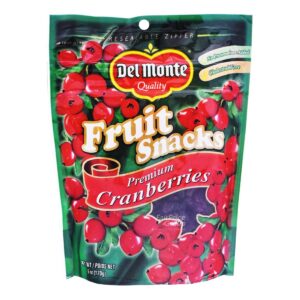 Del Monte Premium Fruit Snacks - Cranberries