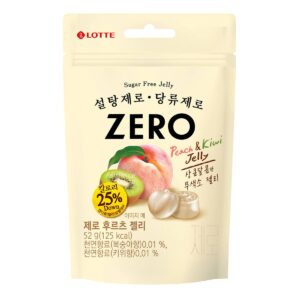 Lotte Zero Fruit Jelly Gummies - Peach & Kiwi