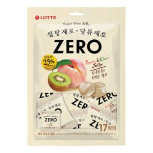 Lotte Zero Fruit Jelly Gummies - Peach & Kiwi