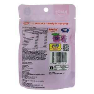 Amos 4D Fruit Gummy Candies - Grape Burst