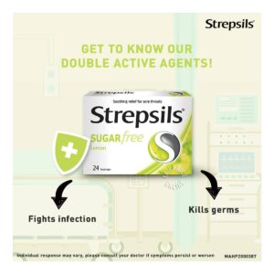 Strepsils Lozenges Box - Sugar Free (Lemon)