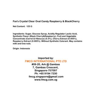 Fox's Crystal Clear Oval Candy Raspberry & BlackCherry