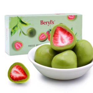 Beryl's Freeze Dried Straw Coated With Green/T White Choc