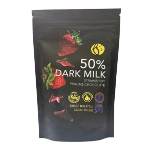 BennsEthicoa 50% Dark Milk Praline Chocolate- Strawberry